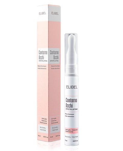 Elibel Contorno Occhi Antirughe Bava di Lumaca PURA 100% BIO CERTIFICATA Acido Ialuronico, Ippocastano Vitamina E. -Airless 15 ml Effetto Lifting Idratante Nutriente 100% MADE IN ITALY Nichel tested